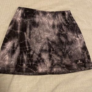 Stormy patterned denim skirt
